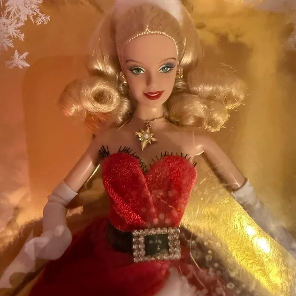 2007 Holiday Barbie Collector Doll Mattel K7958 NRFB Blonde Hair Blue Eyes - Picture 2 of 16